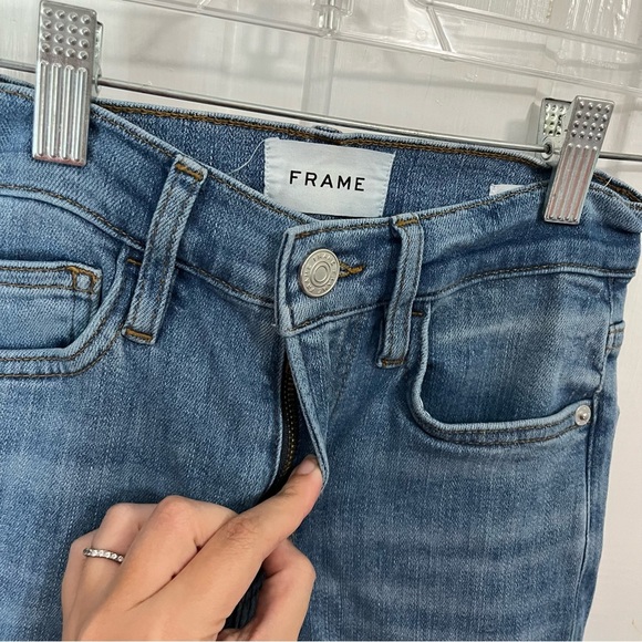 Frame Le High Straight Jeans Wavey Modern Chew Size 24 R1 - Picture 3 of 9